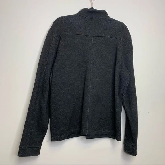 Perry Ellis Mens Charcoal Grey  Wool Blend Zip Up Utility Jacket Size Large - Picture 6 of 14